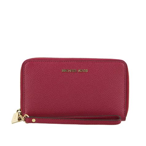 michael kors medium multifunction wallet|Michael Kors dark cherry wallet.